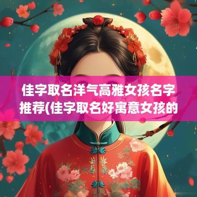 佳字取名洋气高雅女孩名字推荐(佳字取名好寓意女孩的名字大全)
