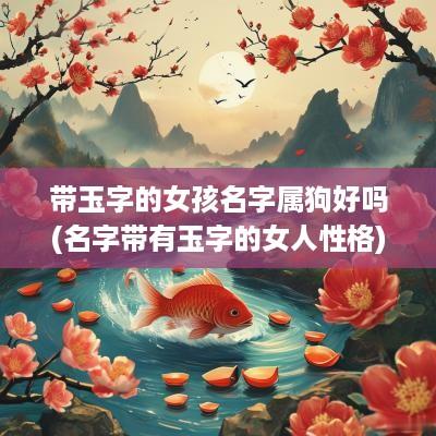 带玉字的女孩名字属狗好吗(名字带有玉字的女人性格)