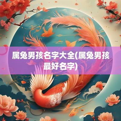 属兔男孩名字大全(属兔男孩最好名字)