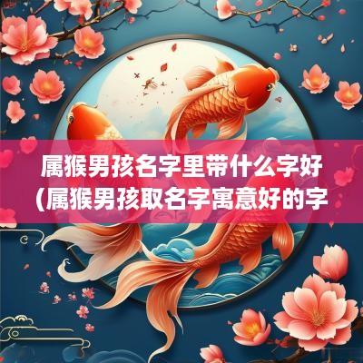 属猴男孩名字里带什么字好(属猴男孩取名字寓意好的字)