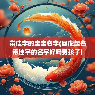 带佳字的宝宝名字(属虎起名带佳字的名字好吗男孩子)