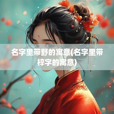 名字里带野的寓意(名字里带梓字的寓意)