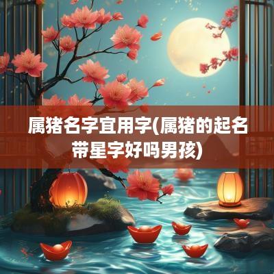 属猪名字宜用字(属猪的起名带星字好吗男孩)