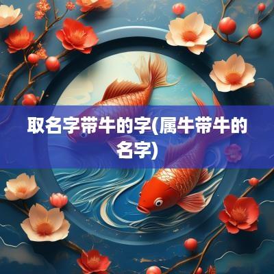 取名字带牛的字(属牛带牛的名字)