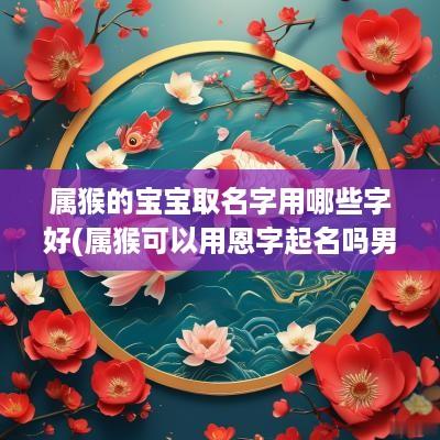 属猴的宝宝取名字用哪些字好(属猴可以用恩字起名吗男孩)
