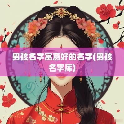 男孩名字寓意好的名字(男孩名字库)