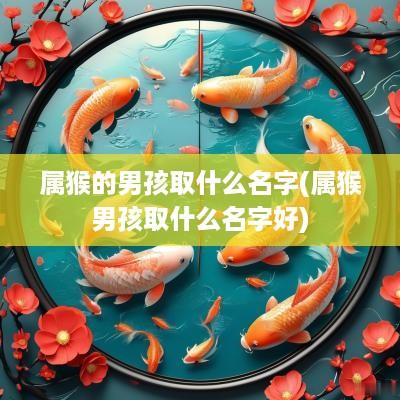 属猴的男孩取什么名字(属猴男孩取什么名字好)