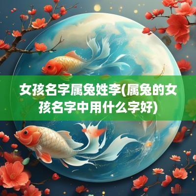 女孩名字属兔姓李(属兔的女孩名字中用什么字好)