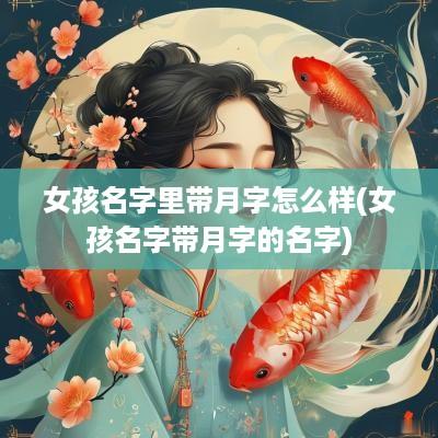 女孩名字里带月字怎么样(女孩名字带月字的名字)