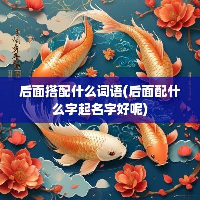 后面搭配什么词语(后面配什么字起名字好呢)