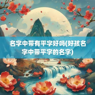 名字中带有平字好吗(好孩名字中带平字的名字)
