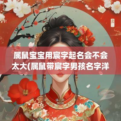 属鼠宝宝用宸字起名会不会太大(属鼠带宸字男孩名字洋气)