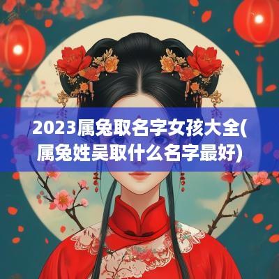 2025属兔取名字女孩大全(属兔姓吴取什么名字最好)