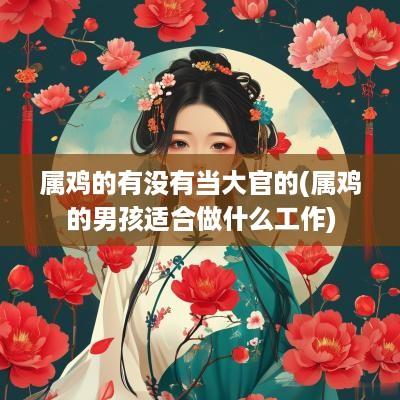 属鸡的有没有当大官的(属鸡的男孩适合做什么工作)
