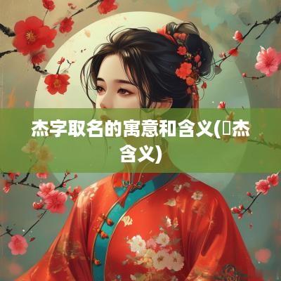 杰字取名的寓意和含义(垚杰含义)