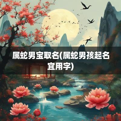 属蛇男宝取名(属蛇男孩起名宜用字)