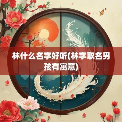 林什么名字好听(林字取名男孩有寓意)