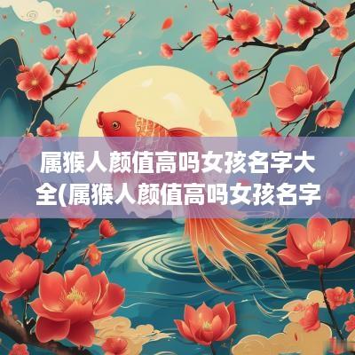 属猴人颜值高吗女孩名字大全(属猴人颜值高吗女孩名字怎么取)
