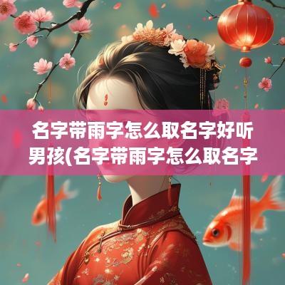 名字带雨字怎么取名字好听男孩(名字带雨字怎么取名字好听女孩)
