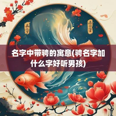 名字中带骋的寓意(骋名字加什么字好听男孩)