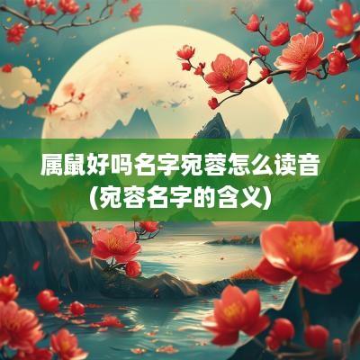 属鼠好吗名字宛蓉怎么读音(宛容名字的含义)