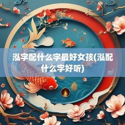 泓字配什么字最好女孩(泓配什么字好听)