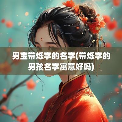 男宝带烁字的名字(带烁字的男孩名字寓意好吗)