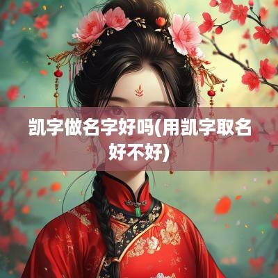 凯字做名字好吗(用凯字取名好不好)