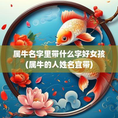 属牛名字里带什么字好女孩(属牛的人姓名宜带)