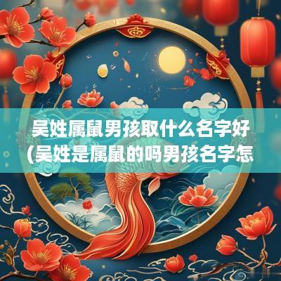 吴姓属鼠男孩取什么名字好(吴姓是属鼠的吗男孩名字怎么取)