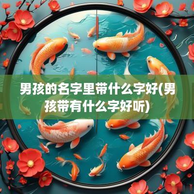 男孩的名字里带什么字好(男孩带有什么字好听)