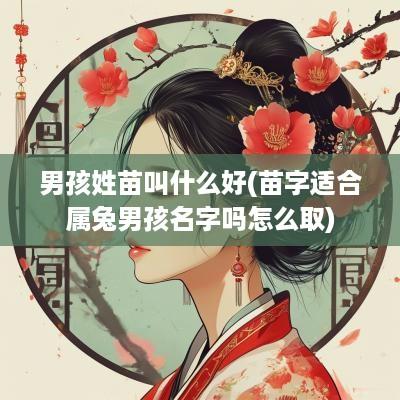 男孩姓苗叫什么好(苗字适合属兔男孩名字吗怎么取)