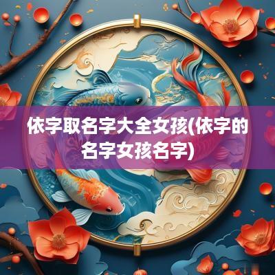 依字取名字大全女孩(依字的名字女孩名字)