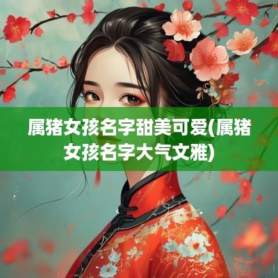 属猪女孩名字甜美可爱(属猪女孩名字大气文雅)
