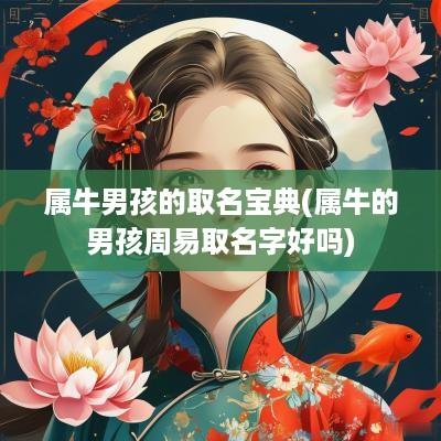 属牛男孩的取名宝典(属牛的男孩周易取名字好吗)