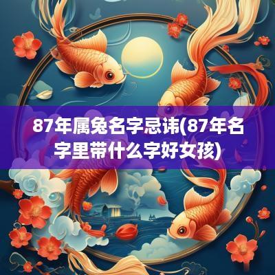87年属兔名字忌讳(87年名字里带什么字好女孩)