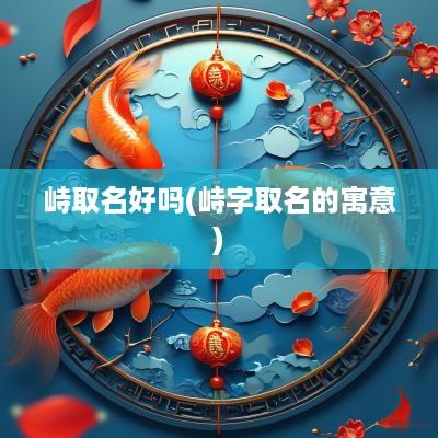 峙取名好吗(峙字取名的寓意)