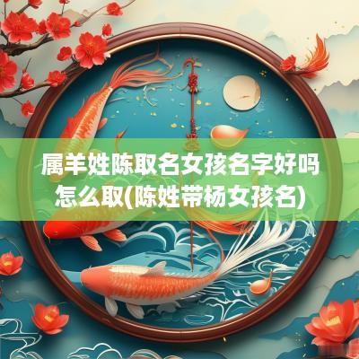 属羊姓陈取名女孩名字好吗怎么取(陈姓带杨女孩名)