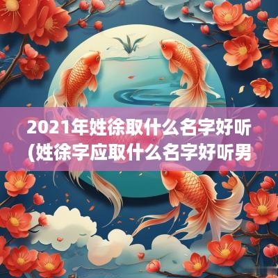 2025年姓徐取什么名字好听(姓徐字应取什么名字好听男孩)