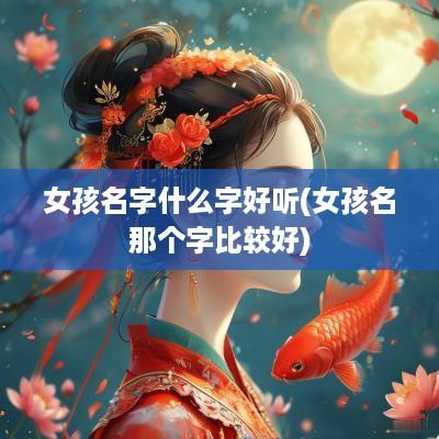 女孩名字什么字好听(女孩名那个字比较好)