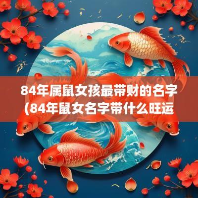 84年属鼠女孩最带财的名字(84年鼠女名字带什么旺运)