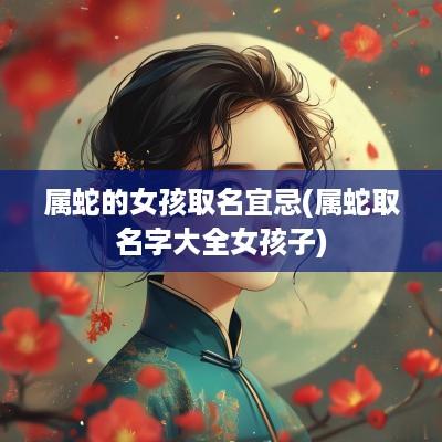 属蛇的女孩取名宜忌(属蛇取名字大全女孩子)