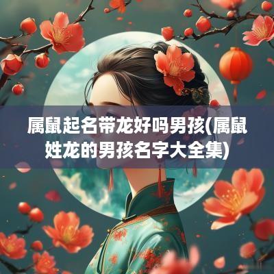 属鼠起名带龙好吗男孩(属鼠姓龙的男孩名字大全集)
