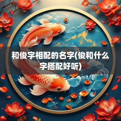 和俊字相配的名字(俊和什么字搭配好听)