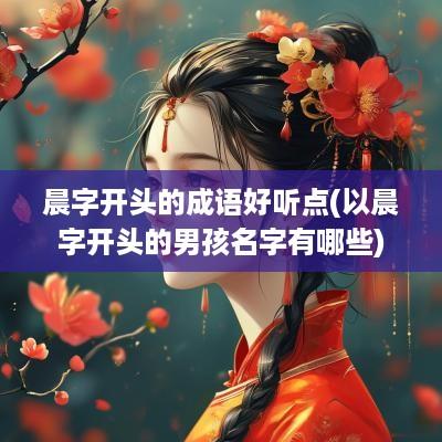 晨字开头的成语好听点(以晨字开头的男孩名字有哪些)