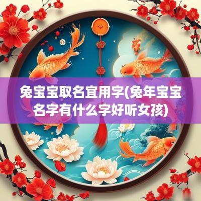 兔宝宝取名宜用字(蛇年宝宝名字有什么字好听女孩)