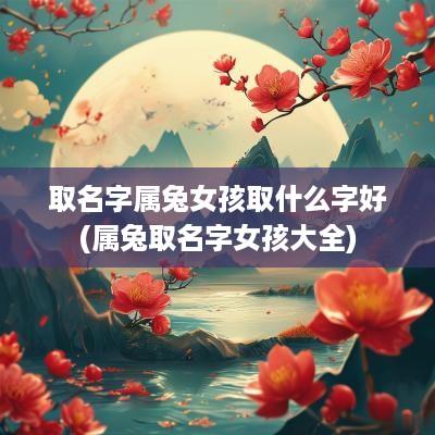 取名字属兔女孩取什么字好(属兔取名字女孩大全)