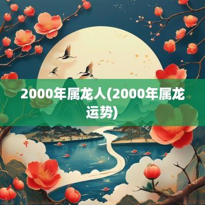 2000年属龙人(2000年属龙运势)