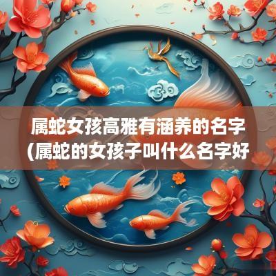 属蛇女孩高雅有涵养的名字(属蛇的女孩子叫什么名字好)