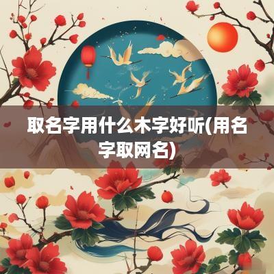 取名字用什么木字好听(用名字取网名)